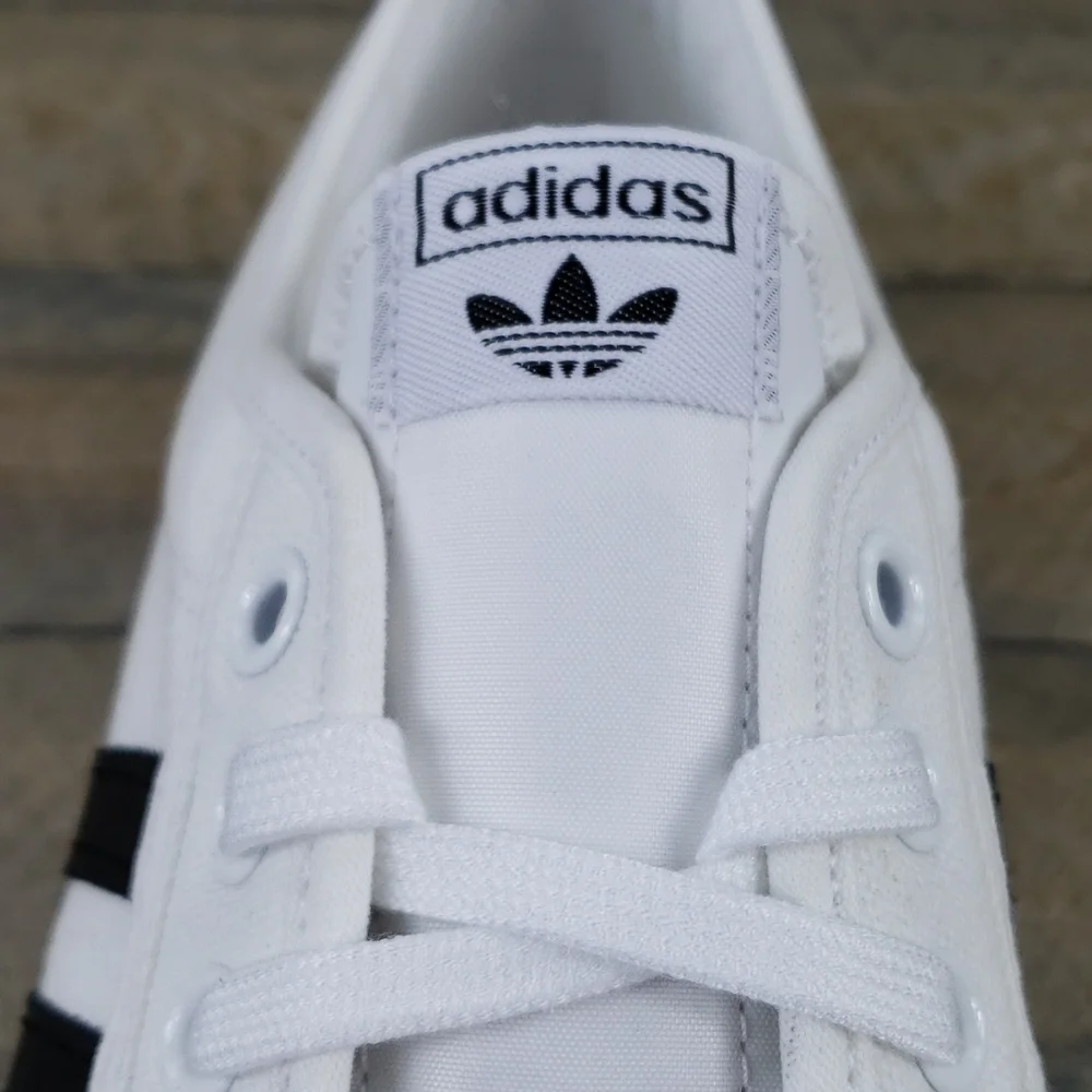 adidas Nizza Originals Men's Canvas Sneakers White/Black